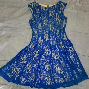 danny and nicole Blue Lace Dress